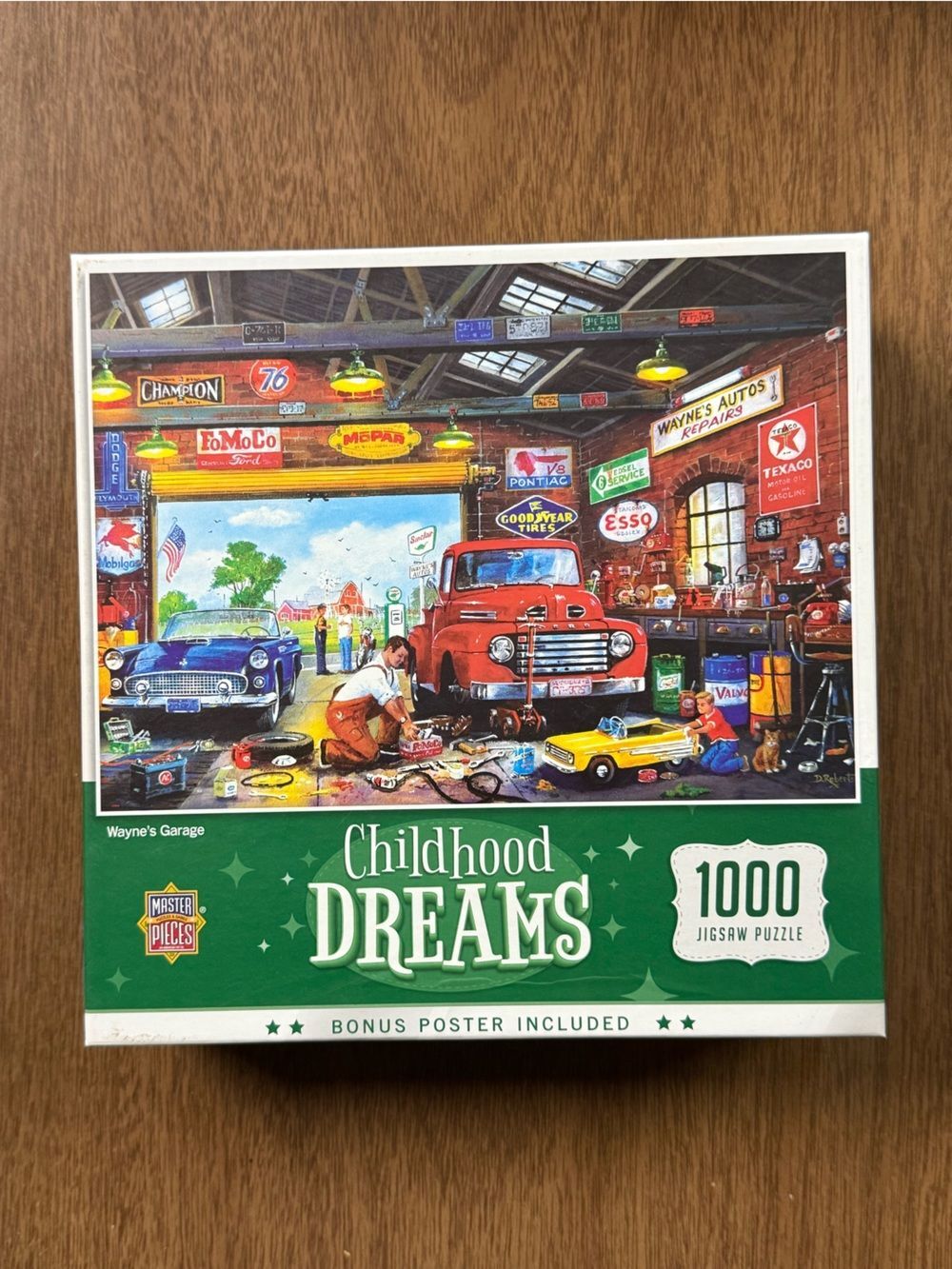 Childhood Dreams 1000-Piece Jigsaw Puzzle Wayne’s Garage Master Pieces Open Box